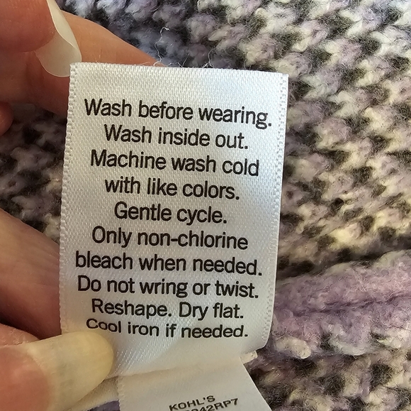 SO Crewneck Drop-Shoulder Pullover Cropped Sweater, Purple Butterflies, Size XS - Picture 8 of 10